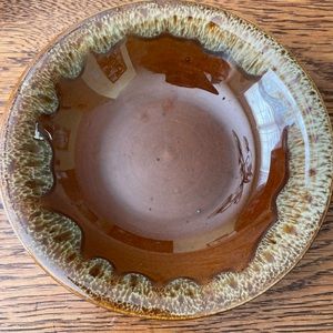 Vintage Brown Drip Glaze Bowl Saucer